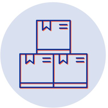 paket vektör düz simgesi