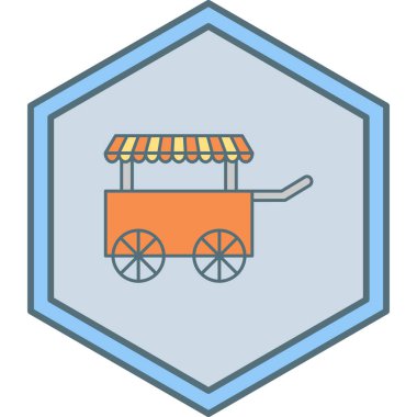 Web ve mobil tasarımınız için beyaz arkaplanda izole edilmiş yiyecek simgesi vektörü çizimi