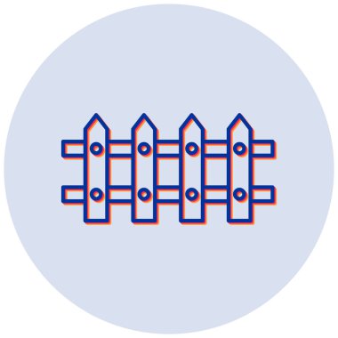 Çit. Web simgesi basit illüstrasyon