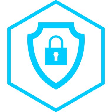 Kalkan. Web simgesi basit illüstrasyon