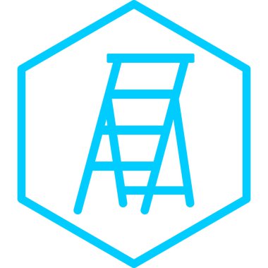 Merdiven. Web simgesi basit illüstrasyon