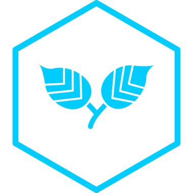 Yaprak simgesinin vektör illüstrasyonu