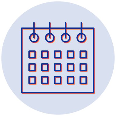 Takvim simgesi vektör illüstrasyonu