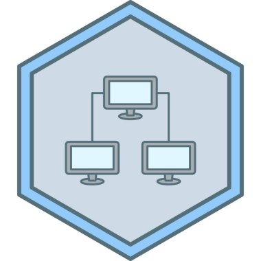 Bilgisayar bağlantısının vektör illüstrasyonu