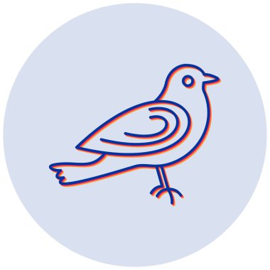 Kuş. Web simgesi basit illüstrasyon