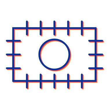 Futbol sahası ikon vektör illüstrasyonu