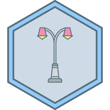 Sokak lambası simgesinin vektör illüstrasyonu