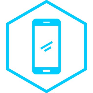 Cep telefonu. Web simgesi basit tasarım