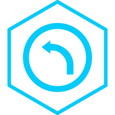 Ok sola. Web simgesi basit illüstrasyon