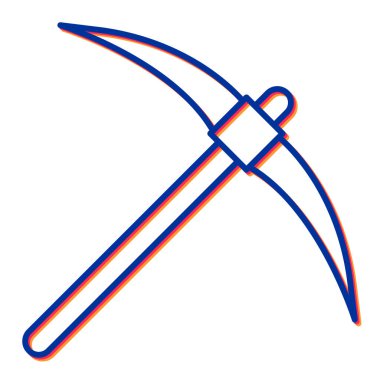 Balta simgesi. Web için tırpan vektör simgelerinin basit çizimi