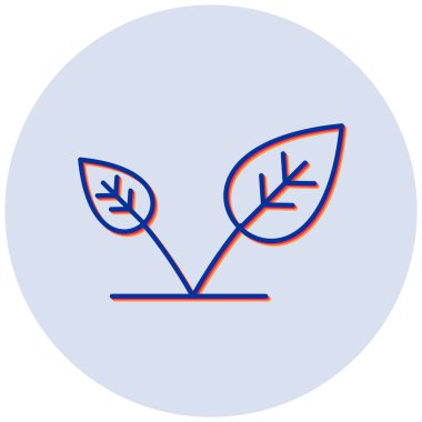 Bitki. Web simgesi basit illüstrasyon