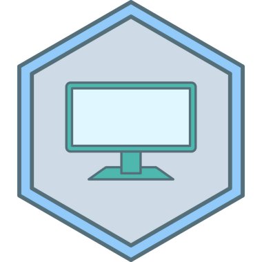 bilgisayar izleme simgesi, vektör illüstrasyonu