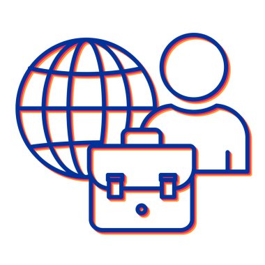 Genel ağ simgesinin vektör illüstrasyonu