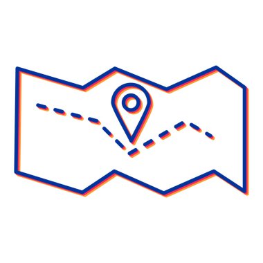 harita pin ikonu vektör illüstrasyonu