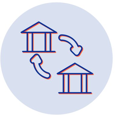 Aktarım simgesinin vektör illüstrasyonu