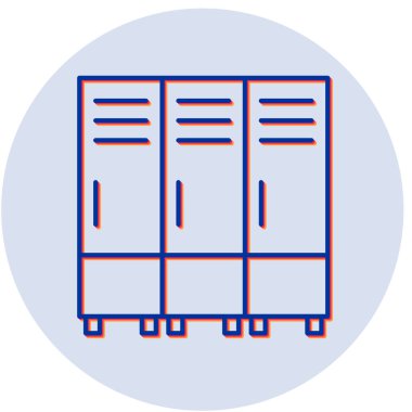 Dolaplar simgesinin vektör illüstrasyonu