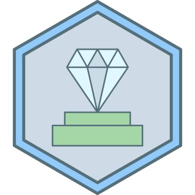 Elmas simgesi vektör illüstrasyonu