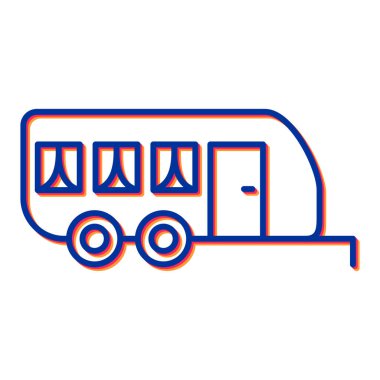 Bir bus simgesinin vektör illüstrasyonu