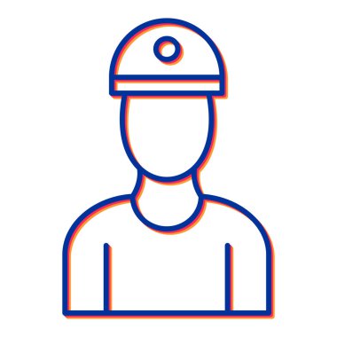 Bir itfaiyeci simgesinin vektör çizimi