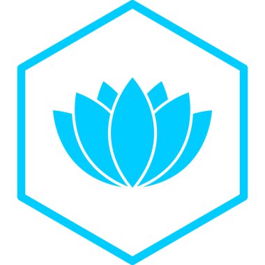 Nilüfer çiçeği ikonu vektör illüstrasyonu