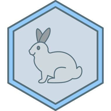 Tavşan simgesi vektör illüstrasyonu