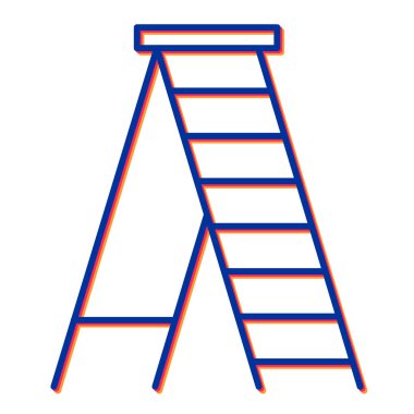 Merdiven. Web simgesi basit illüstrasyon