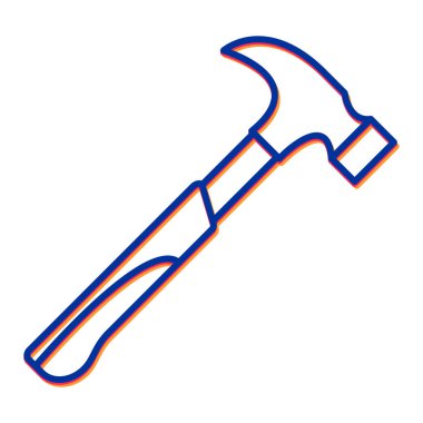 Çekiç ikonu vektör illüstrasyonu