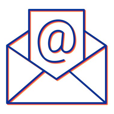 e- posta iletisi ikonu vektör illüstrasyon grafik tasarımı