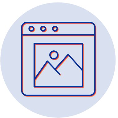 Web Tasarım simgesinin vektör illüstrasyonu