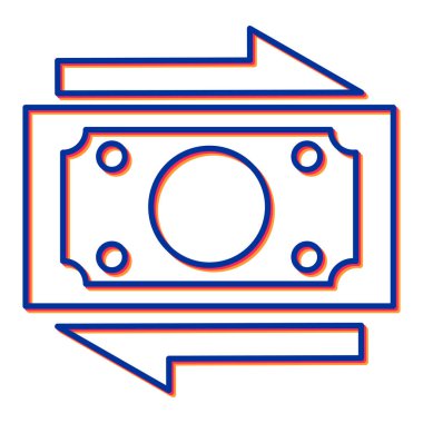 Para nakit ikon vektörü. Taslak cüzdan işareti. izole edilmiş sınır sembolü çizimi