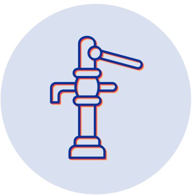 Su pompası simgesinin vektör illüstrasyonu