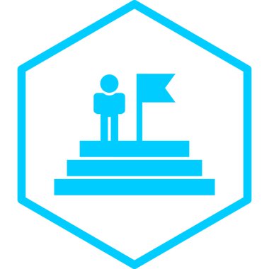 Bir podyum simgesinin vektör illüstrasyonu