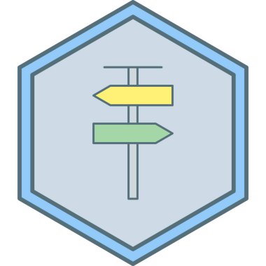 Yönün vektör illüstrasyonu Simgesi