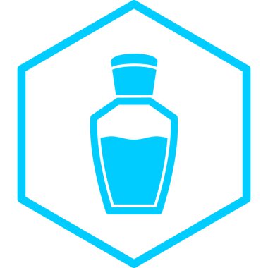 Bir parfüm şişesi simgesinin vektör çizimi