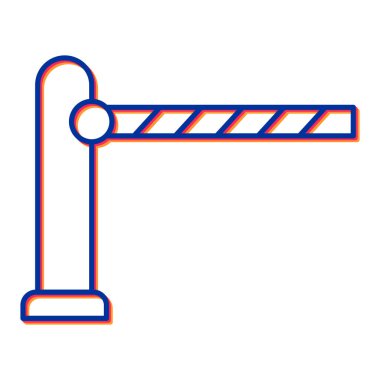 beyaz arkaplanda izole edilmiş bariyer simgesi vektörü Web ve mobil uygulama tasarımı, yol işareti, doğrusal konsept