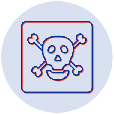 Kafatası. Web simgesi basit tasarım