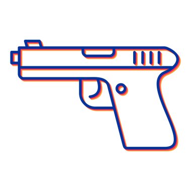 Silah ikonu. vektör illüstrasyonu