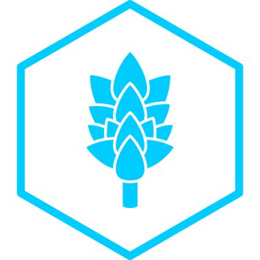 Buğday simgesi, vektör illüstrasyonu basit tasarım