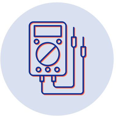 Voltmetre simgesinin vektör illüstrasyonu