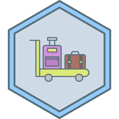 seyahat valizi ikon vektör çizimi