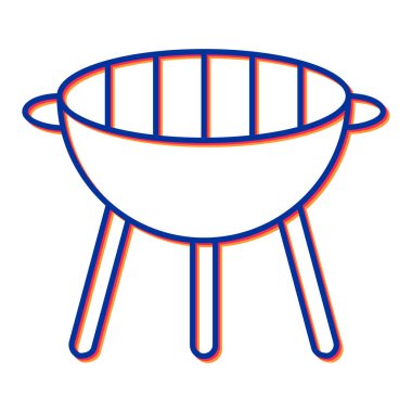 Izgara ikonu. vektör illüstrasyonu