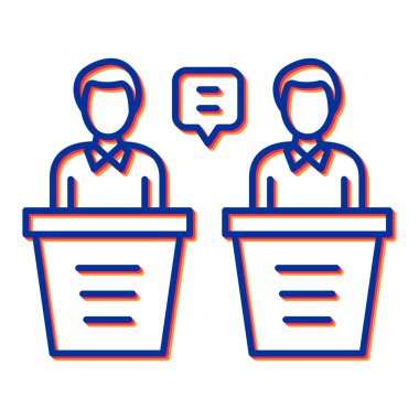 İş ve finans simgesi çizgisinin vektör illüstrasyonu