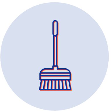 Süpürge. Web simgesi basit illüstrasyon