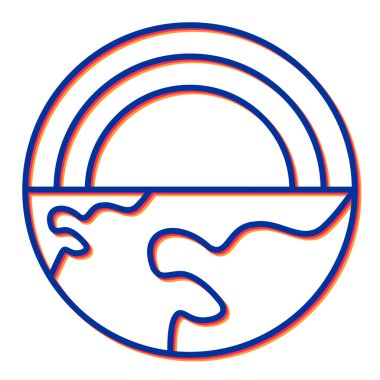 toprak simgesi, basit tasarım vektör çizimi