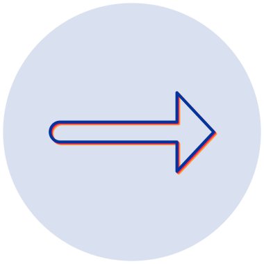 Sağ ok. Web simgesi basit illüstrasyon