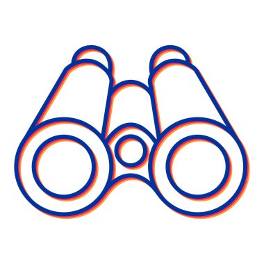 dürbün simgesi. vektör çizim