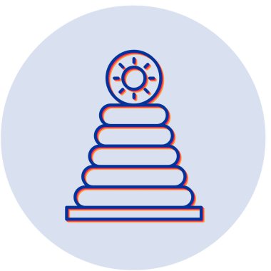 Stacker simgesinin vektör illüstrasyonu