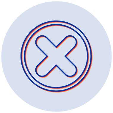 İptal et. Web simgesi basit illüstrasyon