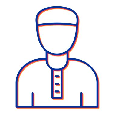 Takım elbiseli adam, çizgi vektör simgesi