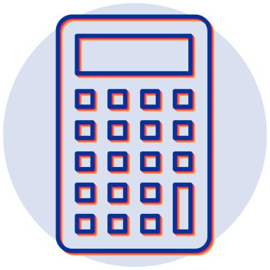 Hesap makinesi. Web simgesi basit illüstrasyon